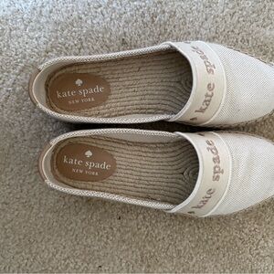 Kate Spade Beige Espadrille Slip-Ons